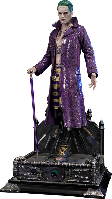 Suicide Squad Joker Png Photo - Joker Statue Suicide Squad Clipart (480x848), Png Download