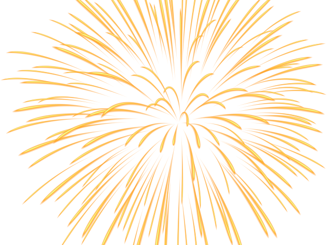 Gold Clipart Firework - Png Download (640x480), Png Download