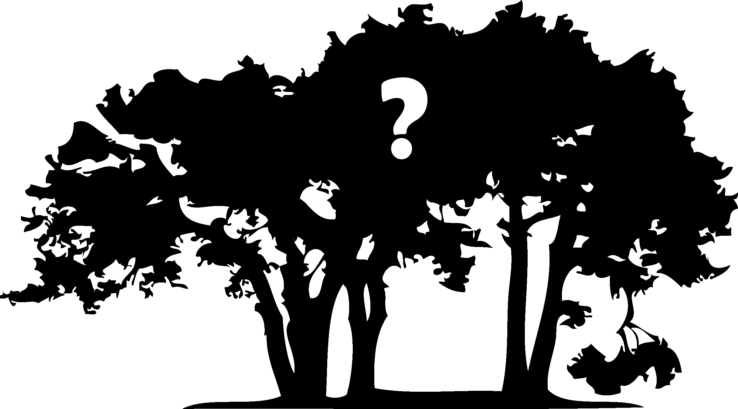 Tala De Arboles Png - Silhouette Clipart (2431x1348), Png Download