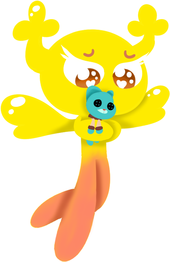 Penny Holding A Gumball Plushie - Peni Png El Increible Mundo De Gumball Clipart (800x940), Png Download