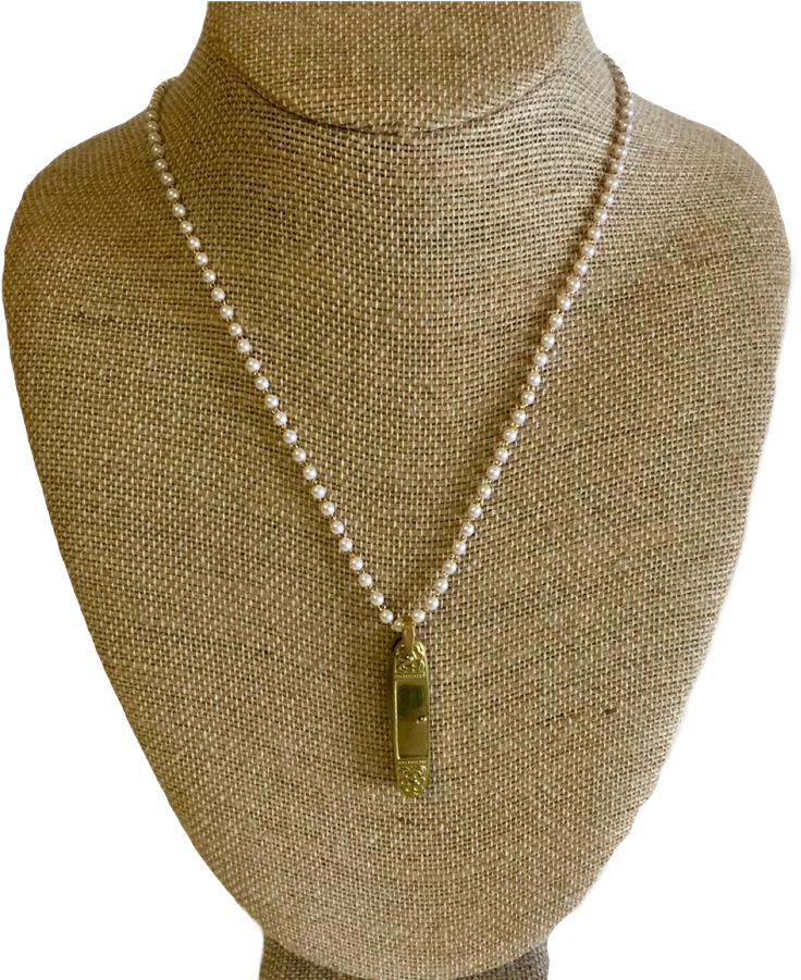 Knife Pearl Necklace, Mini Knife Necklace, Gold Knife - Chain Clipart (900x900), Png Download