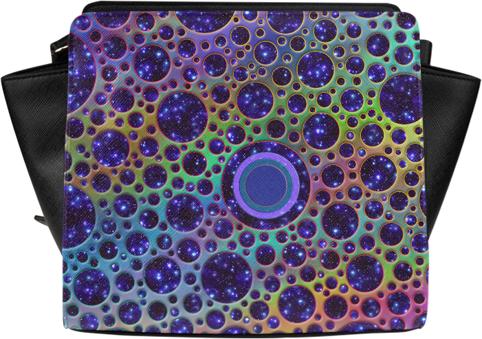 Universe Dots Grid Colored Pattern Satchel Bag Clipart (1000x1000), Png Download