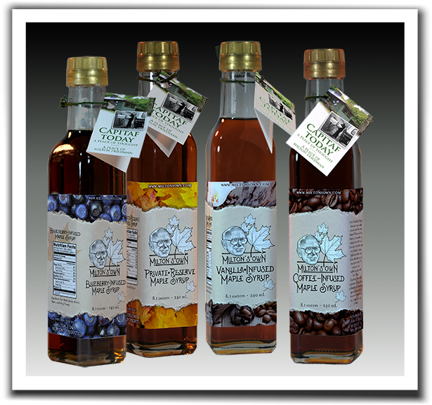 #8105 Milton's Own Artisan Maple Syrup - Glass Bottle Clipart (648x612), Png Download