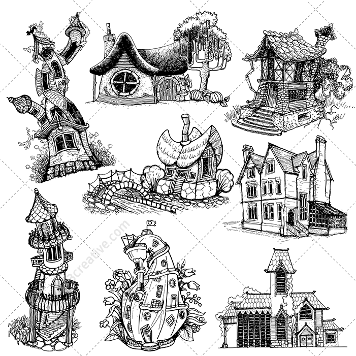 Banner Fantasy Pack Higgledy Piggledey Pinterest - Home Vintage Vector Clipart (1200x1000), Png Download
