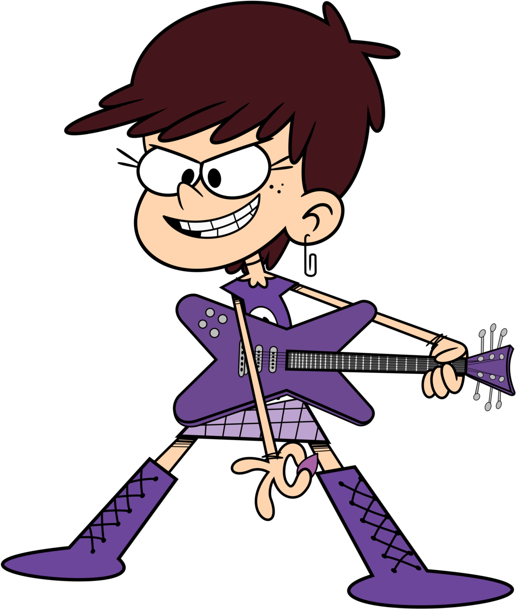 Season 1 Episode 11a - Loud House Luna Loud Guitar Clipart (1280x1280), Png Download