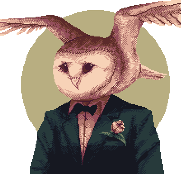 Owl Groom - Cartoon Clipart (600x600), Png Download
