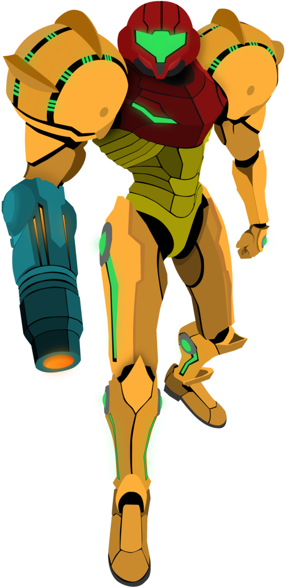 Metroid Vector By Firedragonmatty - Metroid Vector Clipart (574x1176), Png Download