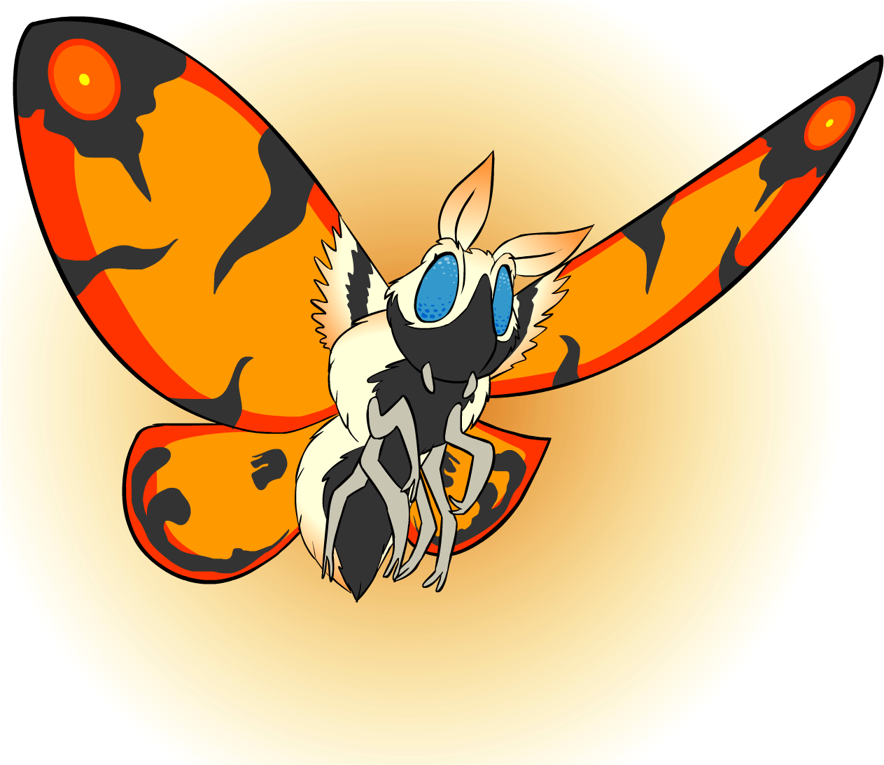Gyaos / Kamata - Roflo Felorez Mothra Clipart (1274x1092), Png Download