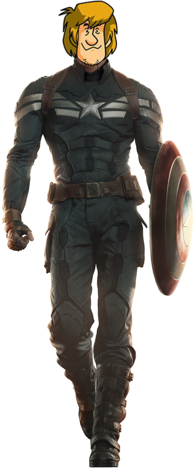 Shaggy Rogers, The First Avenger Clipart (650x1581), Png Download