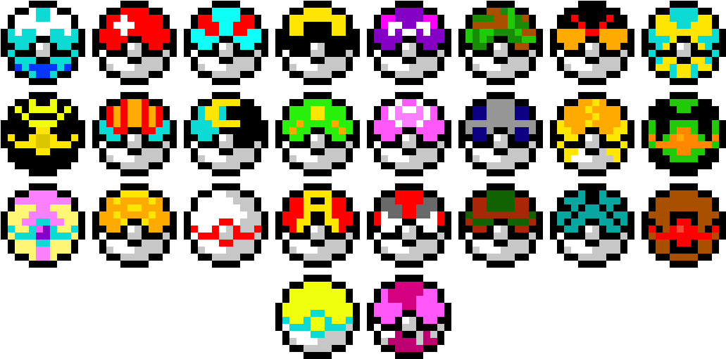 All Pokeballs Clipart (1050x530), Png Download