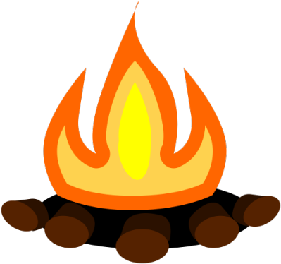 Flames Clipart Rocket Engine - Camp Fire Transparent Background - Png Download (640x480), Png Download