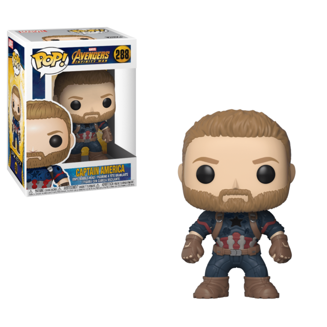 Marvel Avengers Infinity War Captain America Figurine - Funko Pop Jurassic World Owen Clipart (640x640), Png Download