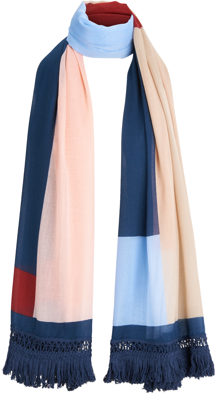 V By Very Colourblock Geo Scarf - Stole Clipart (1350x1800), Png Download