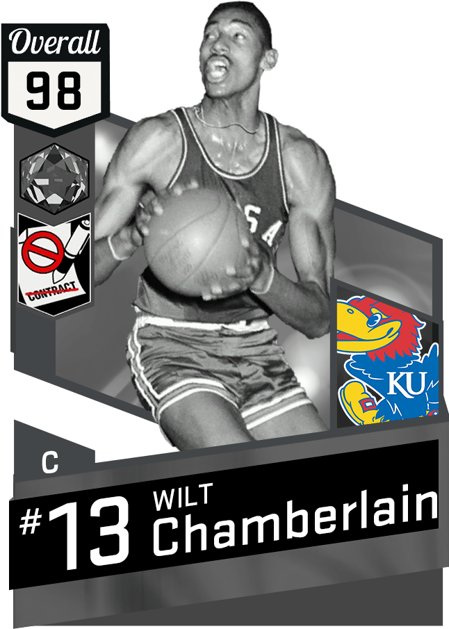 Wilt Chamberlain - Magic Johnson Nba 2k17 Clipart (651x941), Png Download