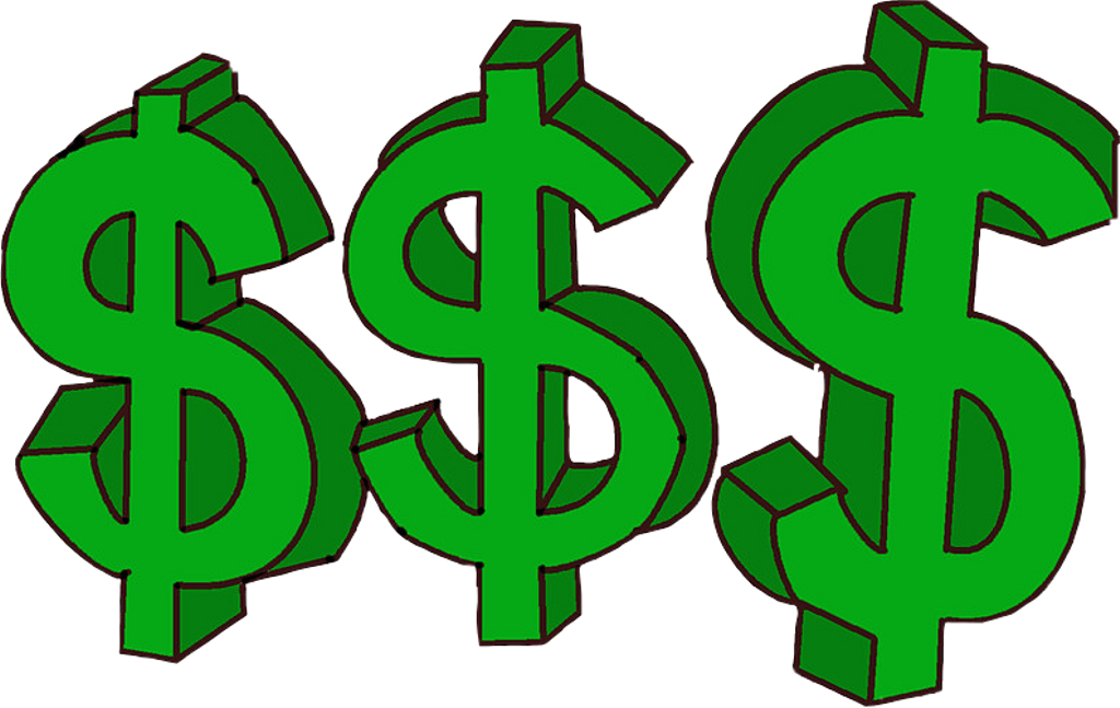 #money #tumblr #dollarsign #cash #cents #aesthetic - Dollar Sign Aesthetic Png Clipart (1024x647), Png Download