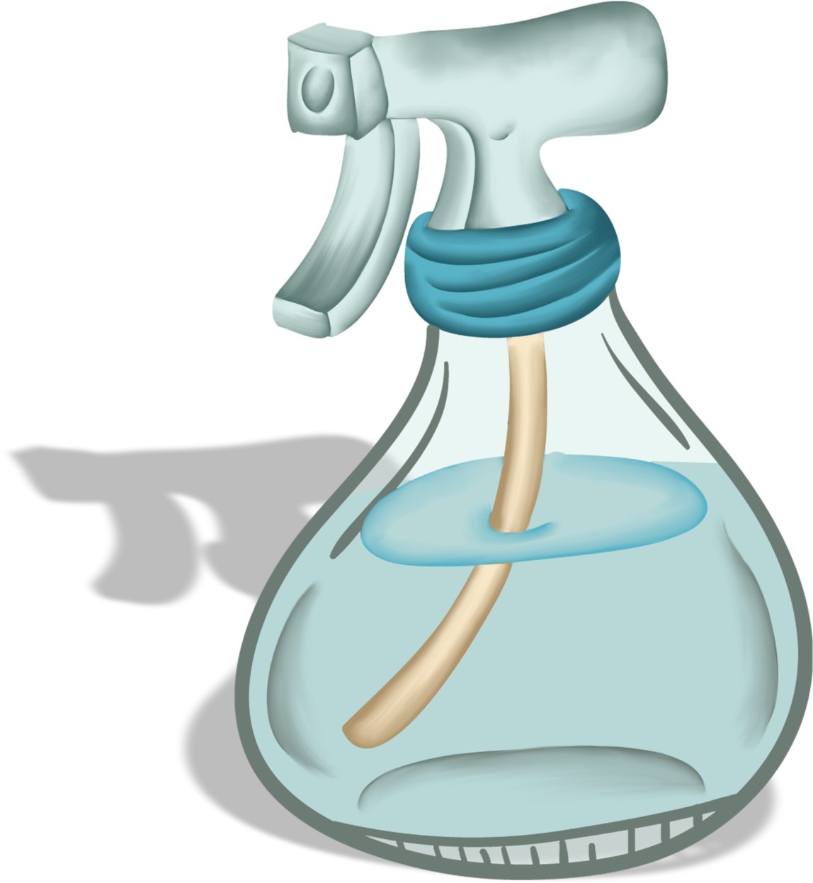 Spray Bottle Clipart - Water Spray Bottle Clipart - Png Download (1181x1280), Png Download