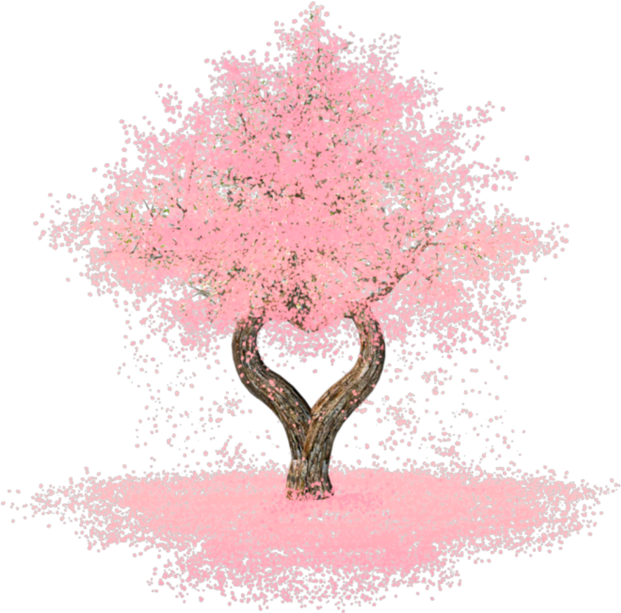 #ftestickers #watercolor #tree #pink #transparent - Arboles Con Forma De Corazon Clipart (1024x1024), Png Download