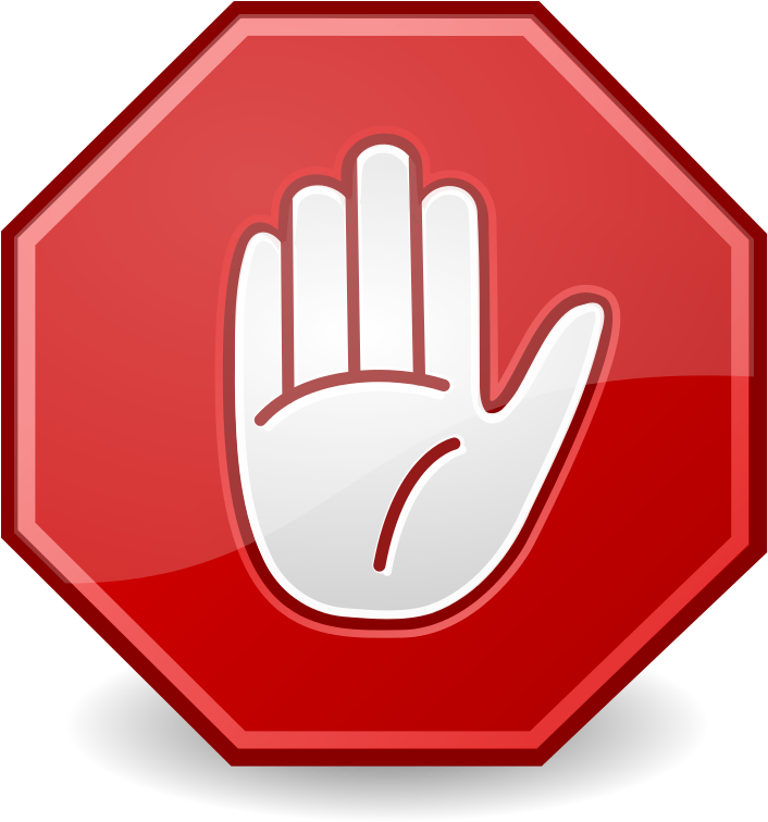 Dialog Stop Hand - X On Stop Sign Clipart (768x768), Png Download