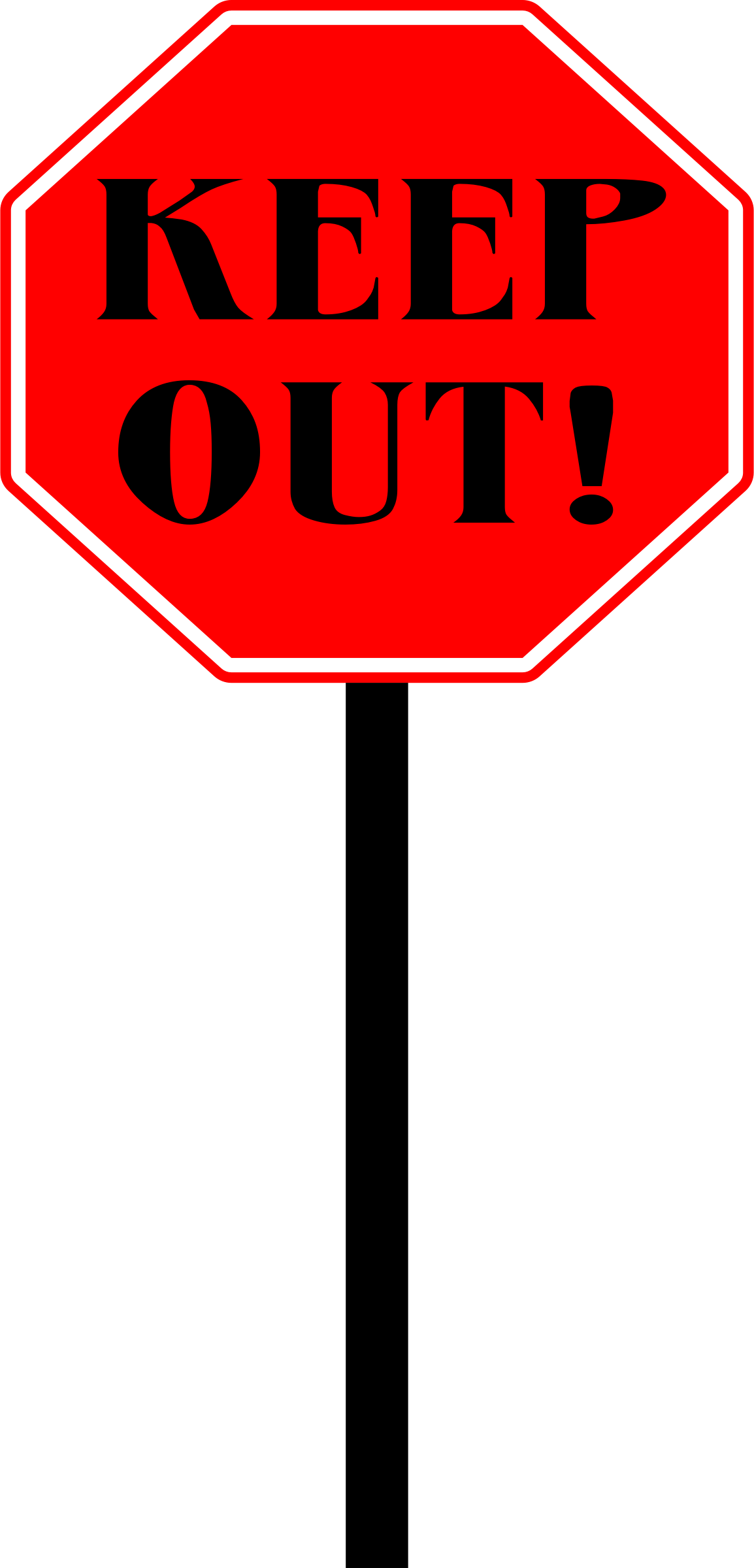 Big Image - Keep Out Clip Art - Png Download (1154x2400), Png Download