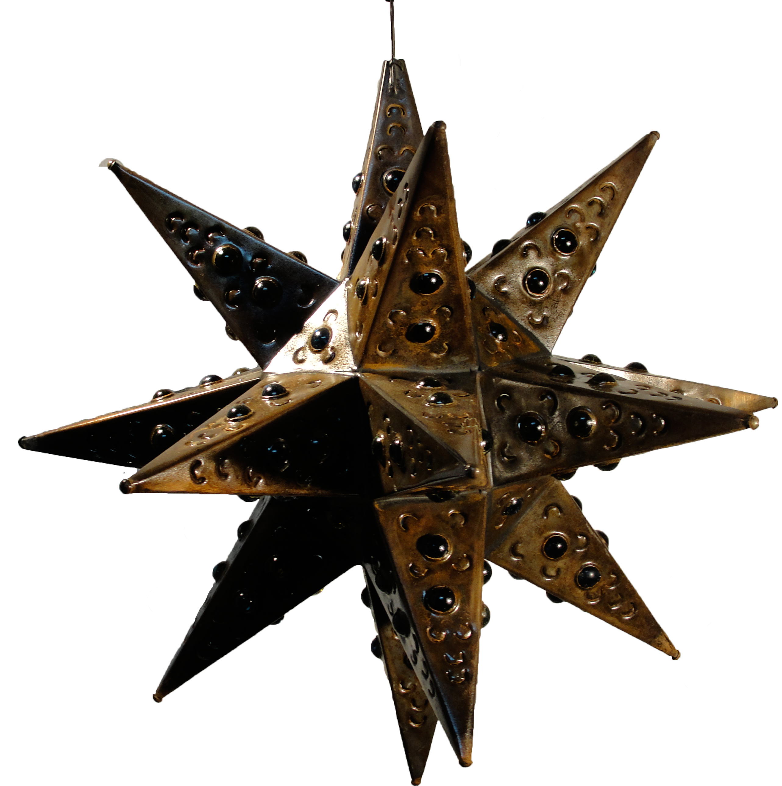 Tin Double Marble Hanging Star - Ishtar Star Clipart (2686x2692), Png Download