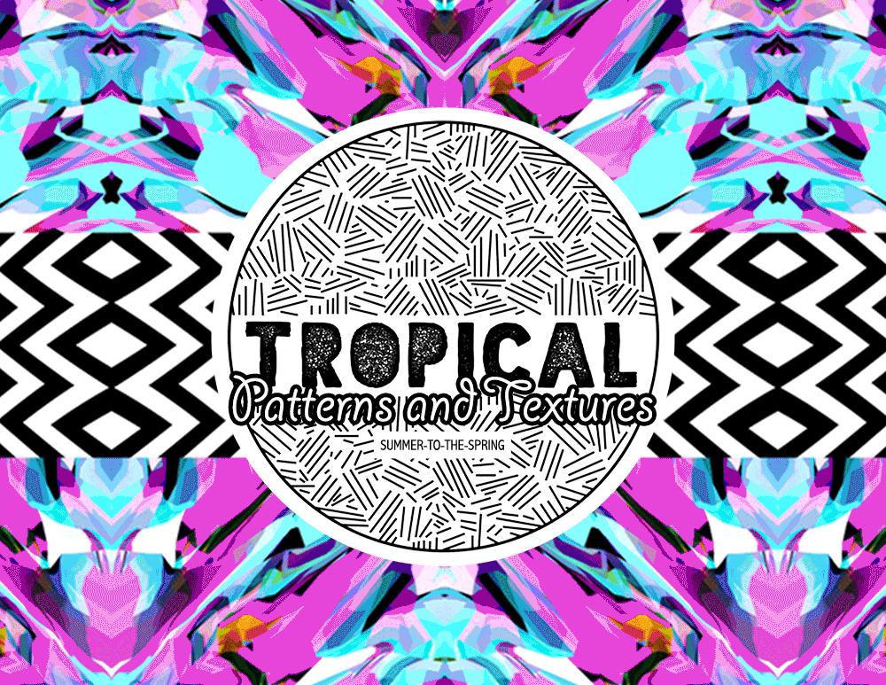 Tropical And Textures By - Graphic Design Clipart (1000x773), Png Download