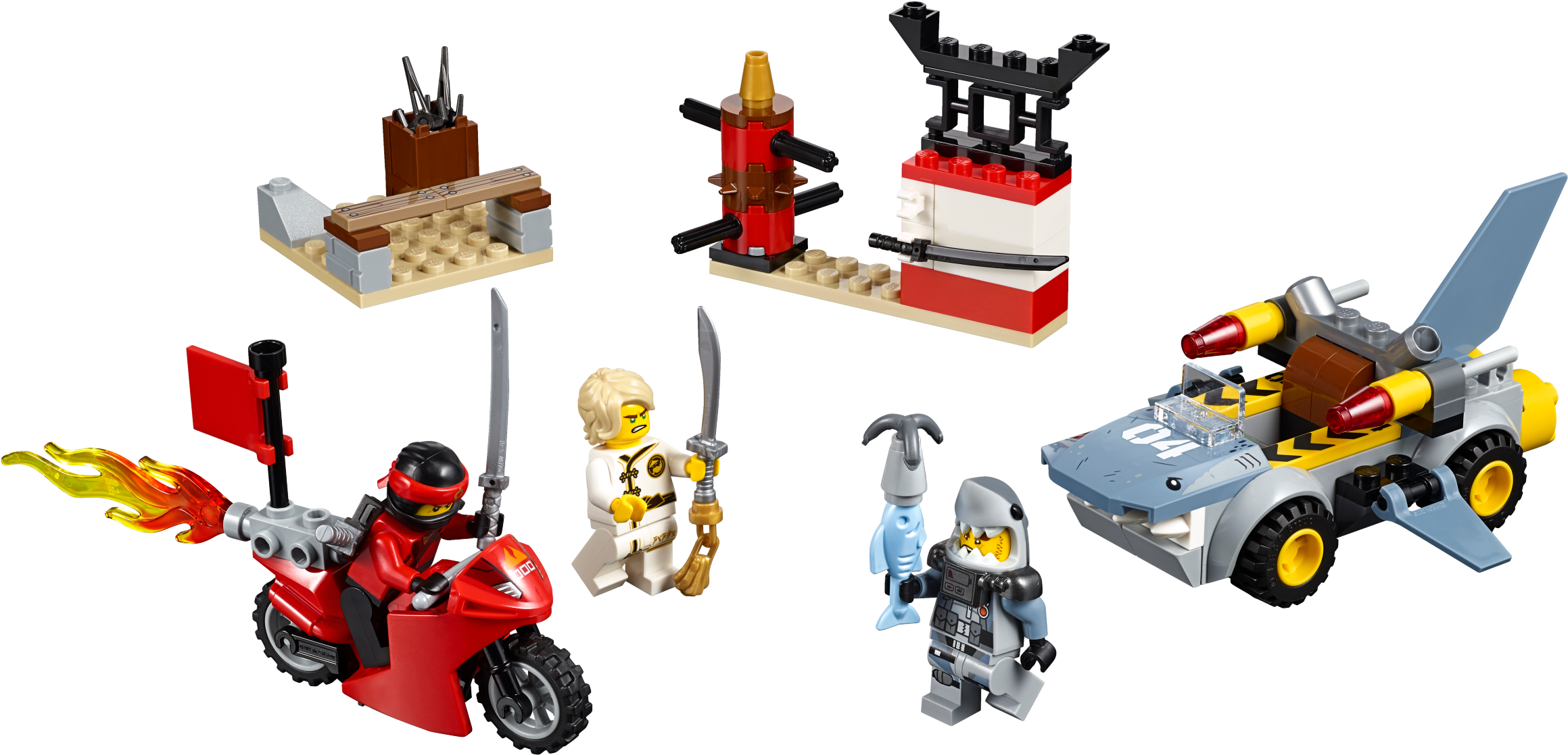 Shark Attack - Lego 10739 Clipart (2400x1799), Png Download