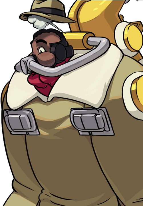 Big Band Skullgirls , Png Download - Skullgirls Big Band Face Clipart (501x721), Png Download