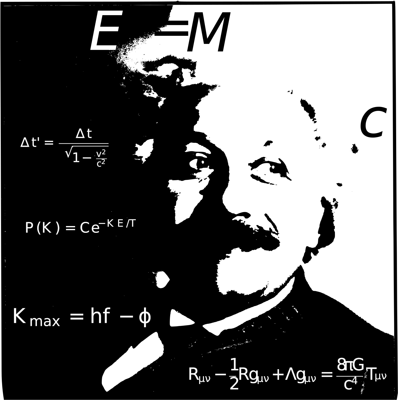 Albert Einstein By Aifesteves - Physics Clipart Black And White - Png Download (1697x2400), Png Download