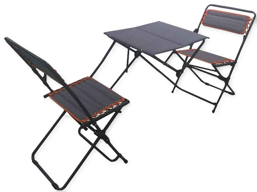 Portable Bistro Set Folding Picnic Table And Chairs - Camping Table And Chairs Clipart (1000x749), Png Download