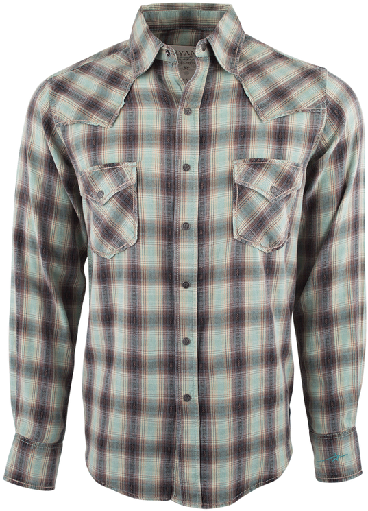 Ryan Michael Vintage Dobby Plaid Shirt Clipart (544x800), Png Download