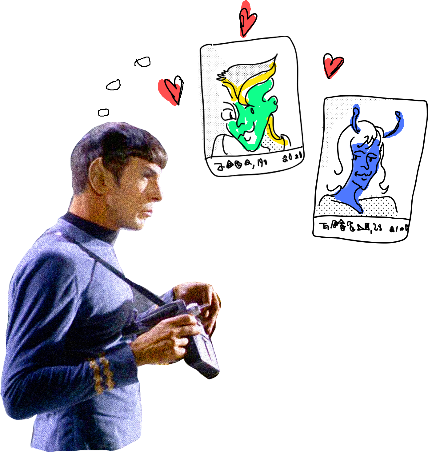 Ironically, Spock Found Interspecies Tinder Illogical - Cartoon Clipart (1500x1500), Png Download