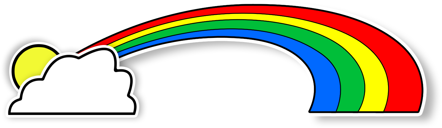 Rainbow-lg - Rainbow Daycare Clipart (1496x442), Png Download
