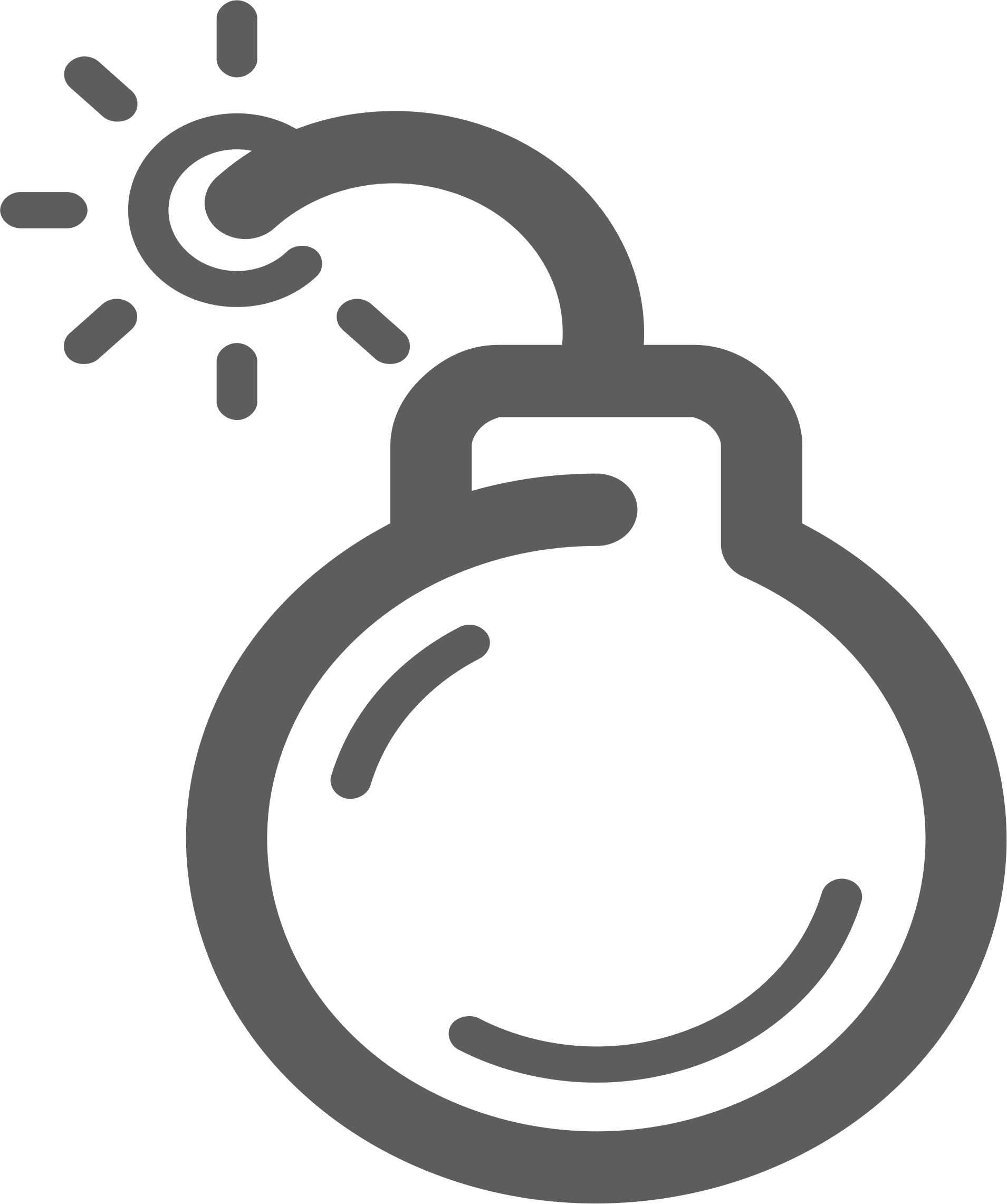 Explosion Clipart Public Domain - Bomb Icon - Png Download (1909x2282), Png Download