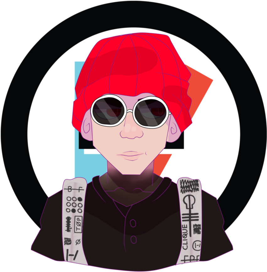 Tyler Joseph By Chelsearosalie Clipart (851x866), Png Download