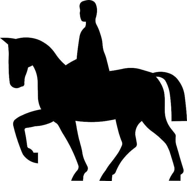 Horse And Rider Silhouette At Getdrawings Com Clipart (640x618), Png Download