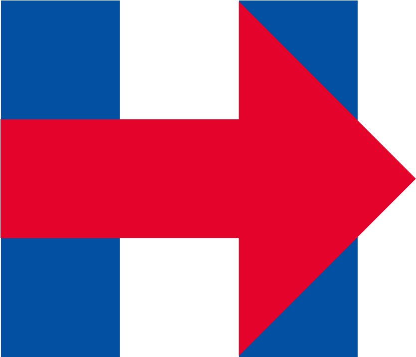 Hillary Clinton's Logo Has A Subliminal Message - I M With Stupid Hillary Clipart (1000x951), Png Download