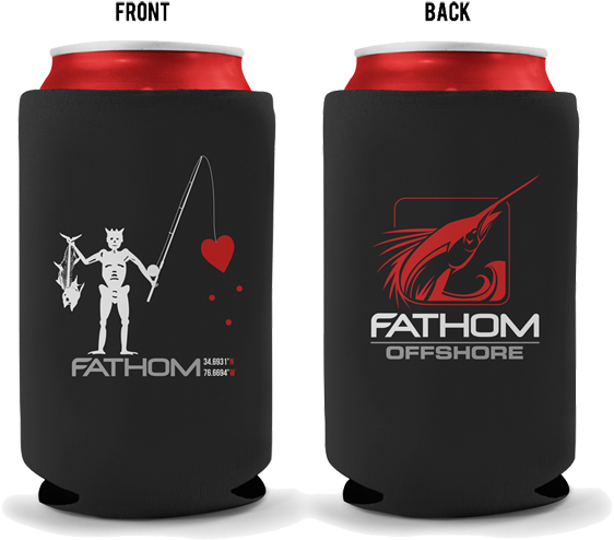 Fathom Offshore Jolly Roger Koozie - Blackbeard Flag Clipart (600x600), Png Download