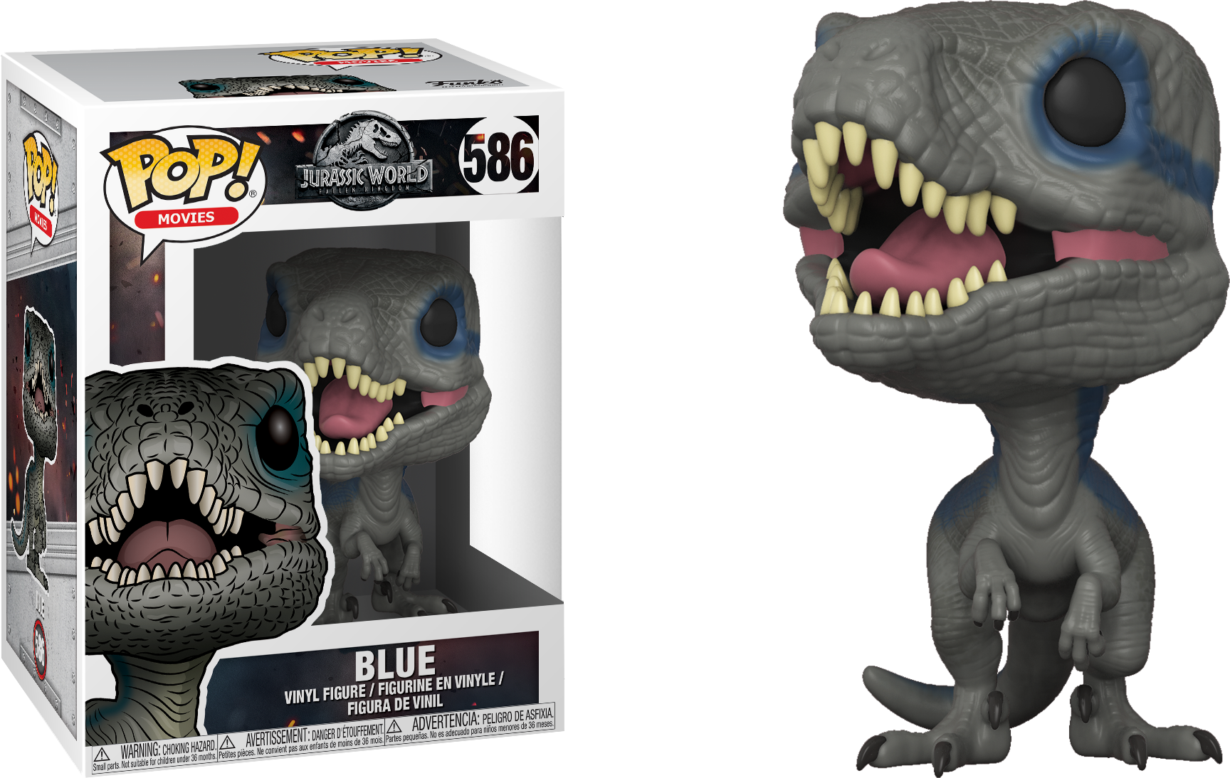 Pop Figure Jurassic World Blue - Funko Pop Blue Jurassic World Clipart (1728x1094), Png Download