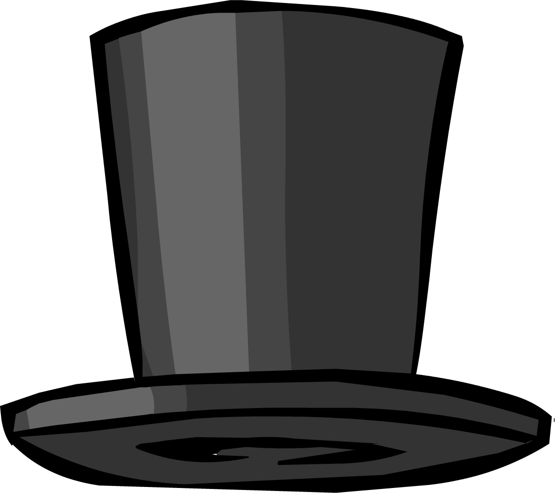 Clip Library Download Top Hat Penguin Wiki Fandom Powered - Club Penguin Hats Clip Art - Png Download (1104x980), Png Download