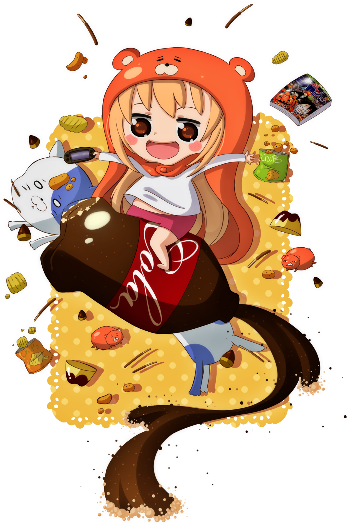 Umaru-chan En Casa Clipart (1280x1791), Png Download