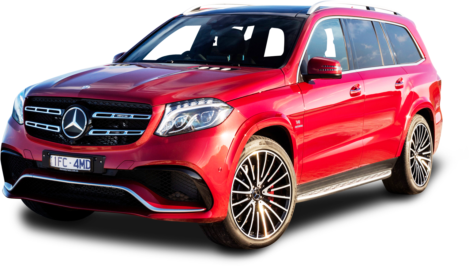 Mercedes Gls Amg 2018 Red Clipart (1600x985), Png Download
