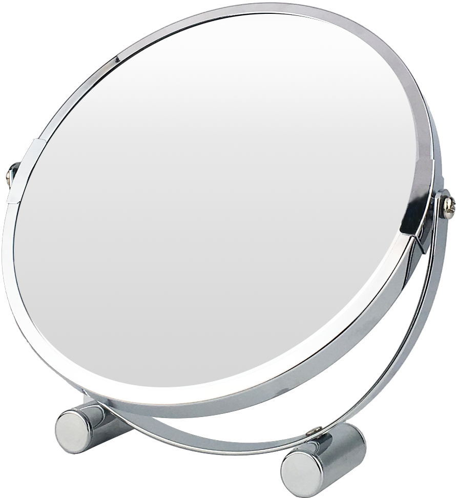 1x 3x 6inches Small Portable Hand Mirror Rotating Round - Circle Clipart (1000x1000), Png Download