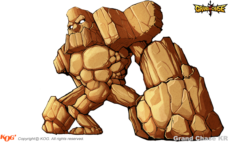 19 Giant Stone Golem - Stone Golem Png Clipart (777x485), Png Download