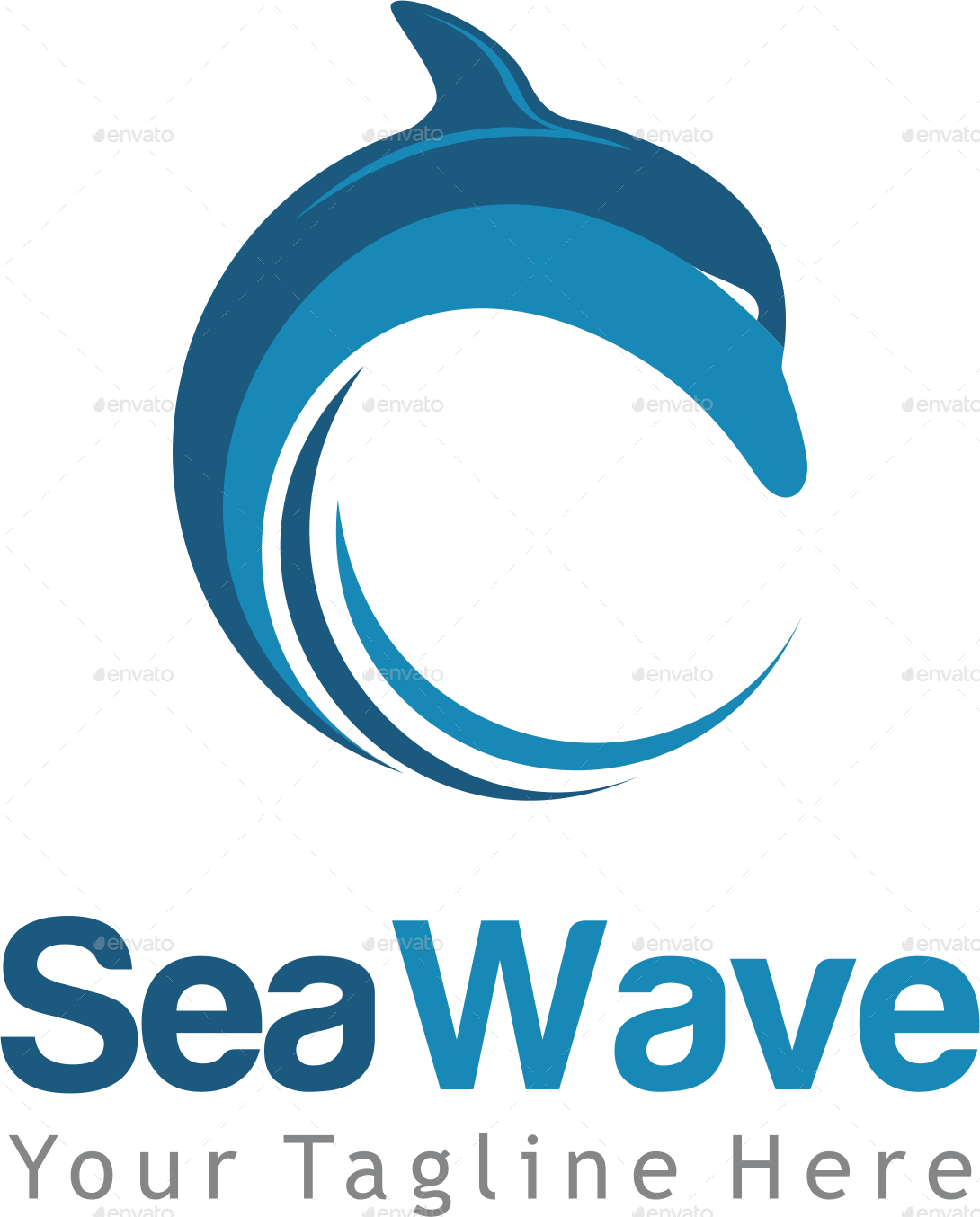 Sea Wave Logo Designs By Logodesigns Graphicriver - Logo Sea Waves Png Clipart (1090x1354), Png Download