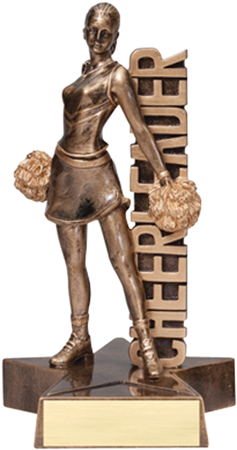 Billboard Resin Series- Cheerleader - Trophy Cheerleading Clipart (623x713), Png Download