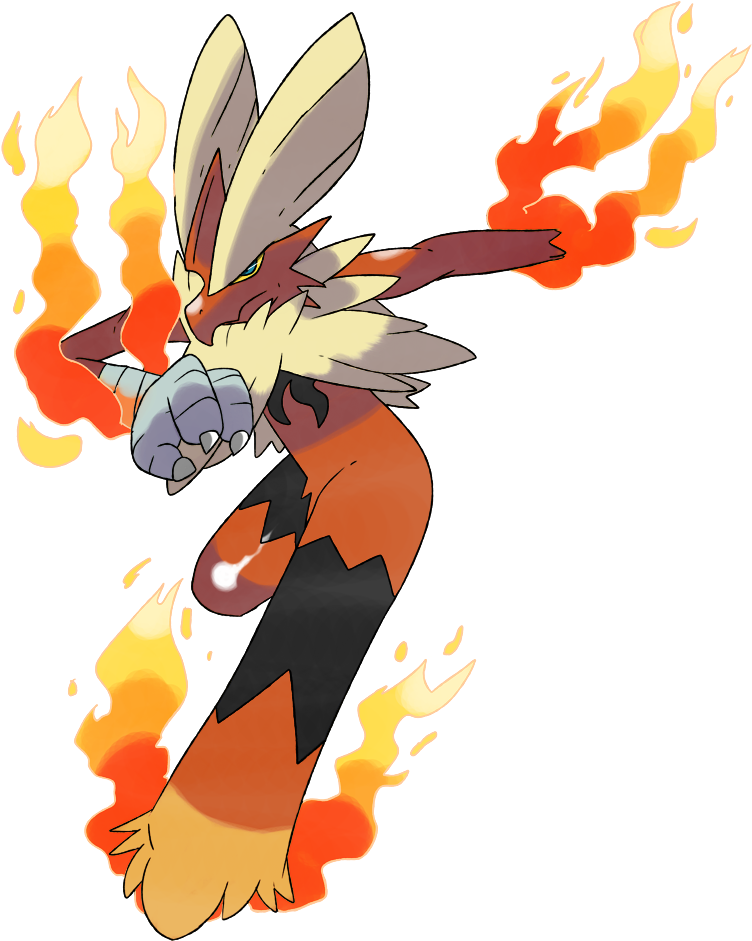 Mega Blaziken Png - Cartoon Clipart (752x941), Png Download