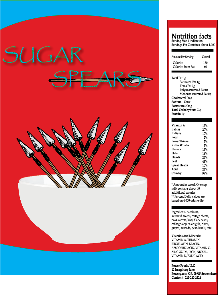 Numba 3 Jacobshriver Nutrition Facts Numba 2 Img 0598 - Cereal Box Serial Killer Project Examples Clipart (792x1224), Png Download