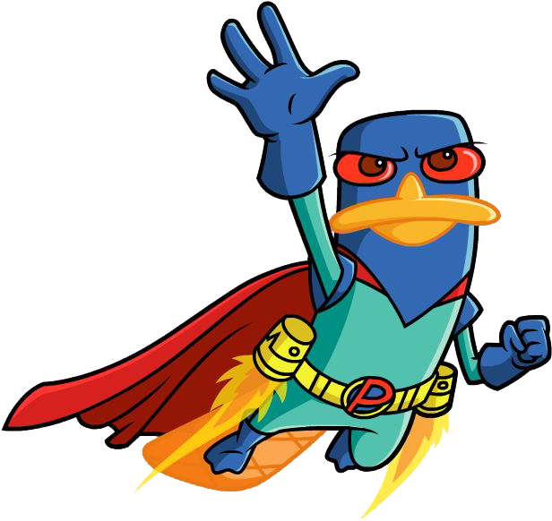 Platypus Clipart - Phineas And Ferb Mission Marvel Perry The Platypus - Png Download (627x595), Png Download