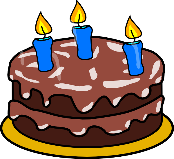 Tart 20clipart - Birthday Cake 3 Candles - Png Download (600x549), Png Download