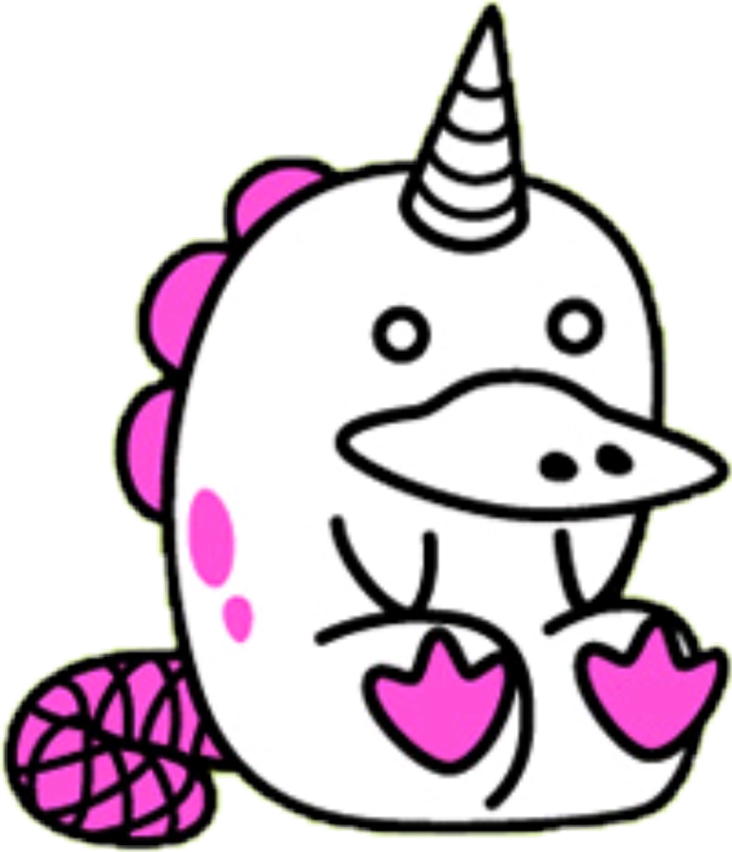 #platypus #unicorn #platycorn #rare #unique #beyou - Platypus And Unicorn Clipart (1024x1193), Png Download